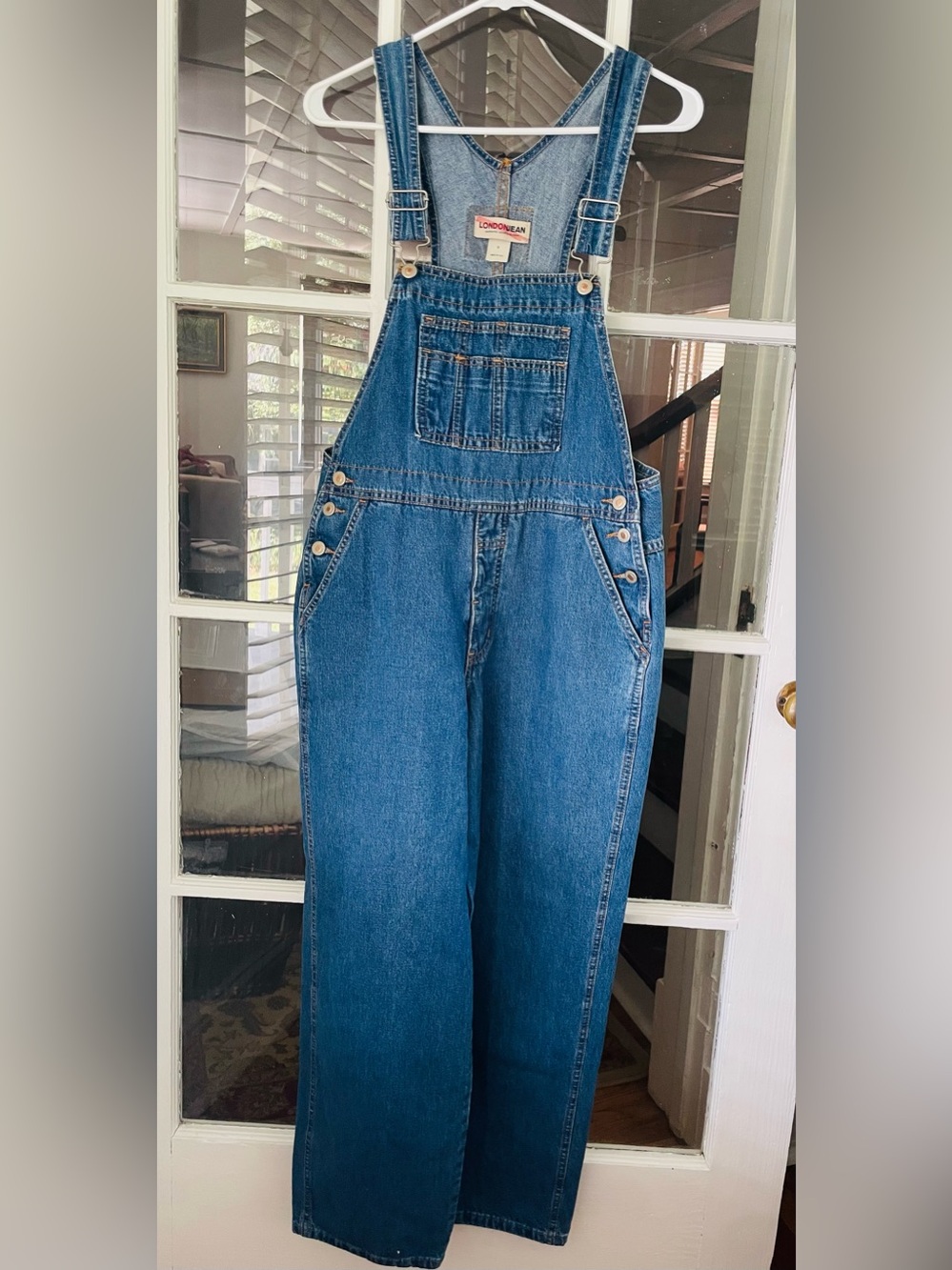 LONDONJEAN Denim Overalls 90s Y2K Women’s Small Victoria’s Secret Catalo